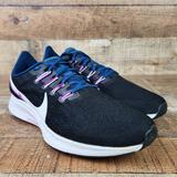 Nike Shoes | Nike Zoom Pegasus 36 Women Sz 11 Black Knit Running Sneakers Lace Up Shoes | Color: Black/Blue | Size: 11