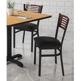Flash Furniture Dining Chairs Walnut - Walnut & Black Slat-Back Hercules Series Side Chair