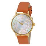 Kate Spade Accessories | Kate Spade Metro Gold Mother Of Pearl New Battery Watch Ready To Wear | Color: Tan/White | Size: Os