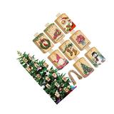 The Holiday Aisle® Christmas Holiday Shaped Ornament Set of 36 Wood in Brown/Red, Size 3.0 H x 2.0 W x 0.2 D in | Wayfair