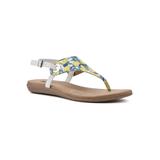 Women's London Casual Sandal by White Mountain in Yellow Multi Fabric (Size 6 1/2 M)