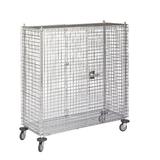ZORO SELECT 1ECH1 Wire Security Cart with Fixed Shelves 900 lb Capacity, 28 1/2