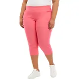 Kim Rogers® Women's Plus Size Cotton Solid Capri Pants, Pink, 16W