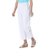 Appleseeds Women's Captiva Button-Pocket Cropped Pants - White - 3X - Womens