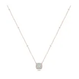 Belk & Co 3/8 Ct. T.w White Diamond Studded Cushion Pendant Necklace In 10K Gold, 18 In