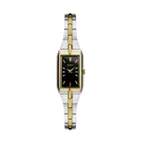 Seiko Women's Two Tone Sterling Silver Black Dial Watch