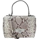 Michael Kors Bags | Michael Kors Callie Crossbody Shoulder Bag Leather Snakeskin Embossed Handbag | Color: Brown/Silver | Size: Os