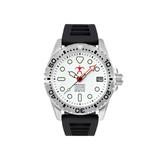 Hawaiian Lifeguard Association Dive Watches White Dial Black Strap Steel One Size HLA 5404