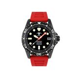 Hawaiian Lifeguard Association Dive Watches Black Dial Red Strap Black One Size HLA 5412