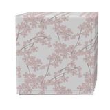 East Urban Home Square Floral Cotton Twill Dining Linen Set - Set of 4 Cotton Blend in Gray/Pink/White, Size 20.0 D in | Wayfair