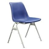 ZORO SELECT 16A323 Stacking Chair, Plastic, Blue