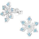 Disney Jewelry | Frozen Elsa Snowflake Earrings | Color: Blue/Gold/Silver/White | Size: Os