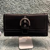 Coach Bags | Coach Signature Soho Wallet Black Leather. Large Wallet. | Color: Black | Size: Os