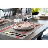 Ebern Designs More Decor Dining Table Placemats, Washable Heat-Resistant PVC Vinyl Table Mats For Dining Room & Kitchen in Gray/Red, Size 17.0 W in
