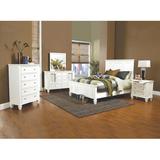 Coaster Sandy Beach Bedroom Set w/ High Headboard Wood in Brown/White, Size King | Wayfair 201301KW-S5