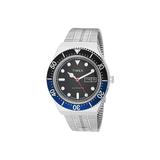 Timex 38 mm M79 Black/Blue Auto Silver Case Black Dial Silver Bracelet (Silver/Black/Silver) Watches