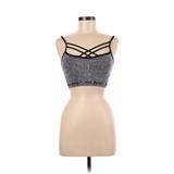 Betsey Johnson Sports Bra: Gray Activewear - Women's Size Medium
