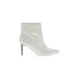 Nine West Ankle Boots: White Solid Shoes - Women's Size 10 1/2 - Pointed Toe