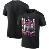 Men's Fanatics Branded Black "Stone Cold" Steve Austin vs. Bret "Hit Man" Hart WWE Rivals T-Shirt