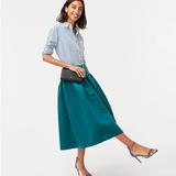 J. Crew Skirts | J. Crew A-Line Midi Skirt In Duchess Satin Green Af429 | Color: Green | Size: 2