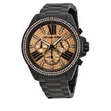 Michael Kors Accessories | Everest Chronograph Rose Dial Black Ion-Plated Ladies Watch Mk5879 | Color: Black | Size: Os