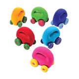 Rubbabu Toy Cars and Trucks - Pink & Blue Mascot Car Grab Em Toy Set