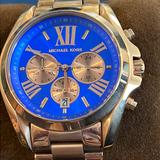 Michael Kors Accessories | Authentic. Vintage. Michael Kors Rose Gold And Blue Face Watch | Color: Blue/Gold | Size: Os