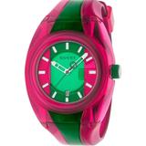 Gucci Accessories | Gucci Women's Ya137115 Sync Two-Tone Pink & Green Watch | Color: Green/Pink | Size: Os