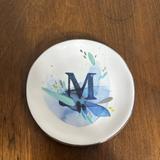 Anthropologie Accents | Anthro Emily Jeffords Watercolor M Trinket Plate | Color: Blue/White | Size: Os