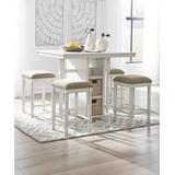 Signature Design by Ashley Furniture Dining Sets White - White & Beige Robbinsdale Five-Piece Counter Table Set