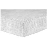 Trend Lab Criss Cross Deluxe Flannel Fitted Crib Sheet. Gray and White Criss Cross Fitted Crib Sheet is 100% Cotton Fully Elasticized and has 10-Inch Pockets. Fits Standard Crib Mattress 28 in x 52