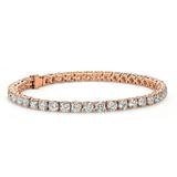 Cate & Chloe Kaylee 18k Plated Tennis Bracelet Women s 18k Rose Gold Plated Bracelets with AAA Round Cut Cubic Zirconia Crystals Sparkling CZ Crystal Bracelet for Women Simulated Diamond Bracelet
