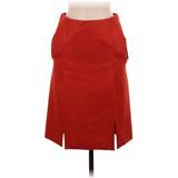 Stella McCartney Wool Wrap Skirt Knee Length: Orange Print Bottoms - Women's Size 2