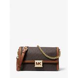 Michael Kors Sonia Medium Logo and Faux Leather Convertible Shoulder Bag Brown One Size
