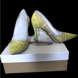 Jessica Simpson Shoes | Jessica Simpson Lequira Pumps Yellow Mesh Lace Pointed Toe Size 9.5m | Color: Yellow | Size: 9.5