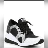 Michael Kors Shoes | Michael Kors Liv Trainers | Color: Black/Silver | Size: 8