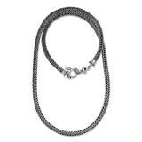 Sterling silver chain necklace, 'Skin and Snake'