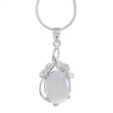 'Moon Goddess Charm' - Moonstone Necklace Sterling Silver Artisan Jewelr