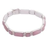 Rose quartz wristband bracelet, 'Sweetheart'