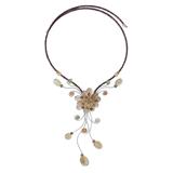 'Sunflower' - Hand Made Floral Citrine Necklace