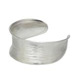 'Luminous Thai' - Sterling Silver Cuff Bracelet