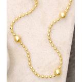 Kwanli Women's Necklaces GOLD - 14k Gold-Plated Ball Chain Station Necklace