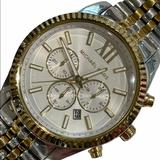 Michael Kors Accessories | Michael Kors Lexington Chronograph Stainless Steel | Color: Gold/Silver | Size: Os