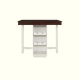 Gracie Oaks Quattro Counter Height Dining Table Wood in White, Size 36.0 H x 41.7 W x 29.5 D in | Wayfair 0D92711EC27E42C6983E04089AB66052