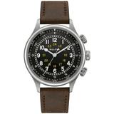 Bulova Men s Military Automatic Brown Leather Strap Watch 96A245