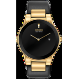 Citizen Axiom Men's Eco-Drive Gold Black Dial Band Men's Watch | Citizen Men's Watch - Gifts For Him AU1062-05E