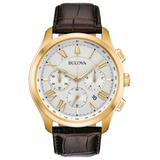 Bulova Wilton Leather Strap Classic Dress Classic Men's Watch - 97B169 Gifts for Him