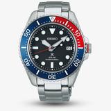 Seiko Mens Prospex Solar Blue & Red Diver Watch SNE591P1