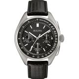 Bulova Lunar Pilot Leather Strap Archive Heritage Men's Watch - 96B251 Gifts for Him