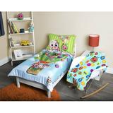 Cocomelon 5pc Toddler Bedding Set & Blanket Toddler Bed Blue Polyester